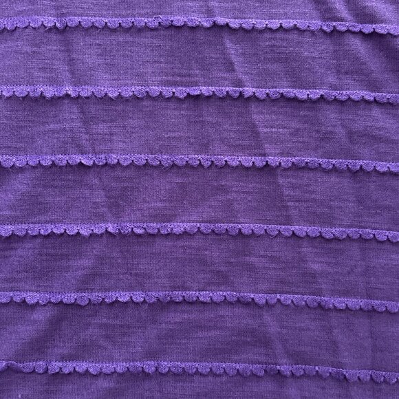 Lane Bryant Shirred Flutter Sleeve Top Plus Size 18/20 Purple Crew Neck New - Picture 5 of 11